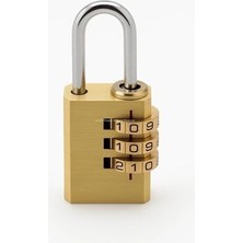 Emdeco Worex Şifreli Asma Kilit, Pirinç, 3 Haneli Şifre, 79 mm x 28 mm, Güvenlik Kilidi, Premium Kalite
