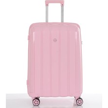 Mçs Unisex Ultra Esnek Logolu Teleskopik Saplı 4 Çifli 360C°DÖNEBILIR Tekerli Valiz