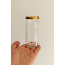 MiraLive 3 Adet 224 ml Cam Kavanoz, Metal Kapaklı, Şeffaf Konserve Kavanozu (224 Mililitre)