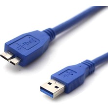 Emdeco AL-4621 0.5 Metre USB 3.0 HDD Harddisk Kablo Ara Bağlantı Micro Veri Taşınabilir Disk Kablosu, Mavi