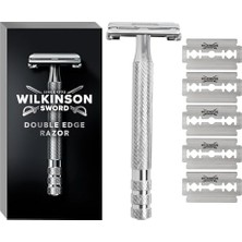 Emdeco Sword Klasik Vintage Yüksek Kaliteli Tıraş Rendesi, Tam Metalden 5 Çift Bıçak Ağzı Dahil - Özellikle Hassas ve Hassas Bir Tıraş Için