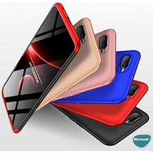 MiraLive Oppo A12 Kılıf Double Dip 360 Protective Siyah Mavi