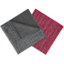 Emdeco | Inatçı Leke Zorkir Ovalama Bezi - Simli, Telli Bez (Çizmez) 40X40 Kare Desen | X2 Adet