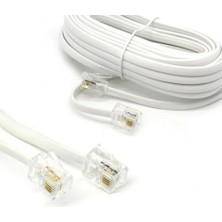 Emdeco Telefon Kablo, RJ11 Bağlantı, 2 Pin Telefon Fax Kablosu (1 Metre)