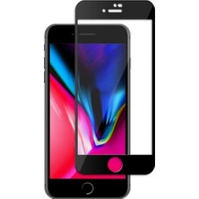 Emdeco iphone 7 Plus/8 Plus Uyumlu Tam Kaplayan, Parmak Izi Tutmayan, Tam Koruma Mat Seramik Ekran Koruyucu Cam. (Siyah)