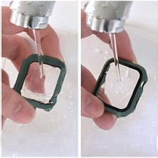 Emdeco 38MM/40MM/41MM/42MM/44MM/45MM/49MM ile Uyumlu Tam Kaplayan Ekran Koruyuculu Çizilmez Darbeye Dayanıklı Kasa Kılıf (Siyah, 40 Mm)