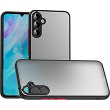 Emdeco Galaxy A15 Uyumlu Kamera Korumalı Arkası Mat Lüx Silikon Kılıf (Siyah, Galaxy A15)