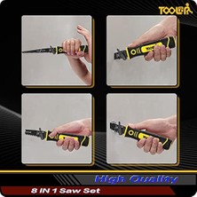 MiraLive 8-In-1 Multi Blades Eller Gördü, Drywall Cutter Saw. Hacksaw. Uzun Blade Elleri Gördü, Jab Saw, Sürekli Duvarı Kesmek Için, Sheetrock,, Metel, Plastic, Plywood. Çabuk Değiştirme Mehanizmi.