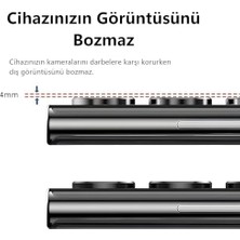 Emdeco Görüntü Kalitesi Bozmayan Kamera Lens Koruyucu Safir (Siyah, Galaxy S25 Fe)