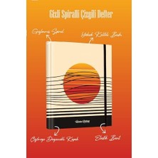 MiraLive Gizli Spiralli Defter Sert Kapak 192 Sayfa 96 Yaprak 17X24 cm 90GR. Çizgili