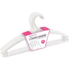 Emdeco 6 Lı Elbise Askısı - Beyaz, Çok Amaçlı Elbise Askısı