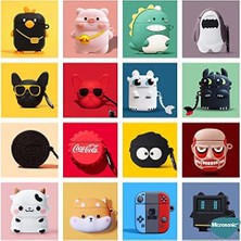 Emdeco Galaxy Buds Live Için Kılıf Figürlü Silikon Crtn-Fgr-Ayi-Wnne [buds Live ile Uyumlu Kılıf - Açık Sarı]