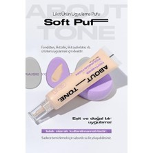 Emdeco About Tone Fondöten ve Likit Ürün Uygulama Için Özel Makyaj Süngeri About Tone Soft Puff