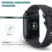 Emdeco Honor Band 7 ile Uyumlu Akıllı Saat Için Manyetik USB Şarj Kablosu Honor Band 7 ile Uyumlu Kablo Siyah