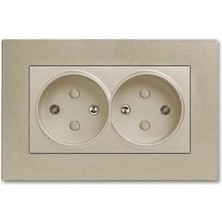 MiraLive Bronz Ikili Toprakli Priz Çarpma Karşıtı Çocuk Korumalı