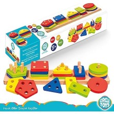Emdeco Toys Ahşap Geometrik Şekiller 5'li