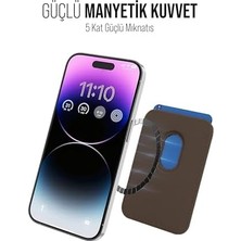 Emdeco ile Uyumlu Magsafe Özellikli Deri Cüzdan 15 Pro Max/15 Plus/15 Pro/15, 14 Pro Max/14 Plus/14 Pro/14, 13 Pro Max/13 Pro/13, 12 Pro Max/12 Pro/12 (Gri)