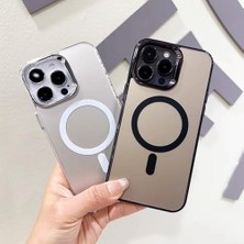 MiraLive 15 Magsafe Uyumlu Şeffaf Sert Telefon Kılıfı Manyetik Hizalama Ince Hafif Darbe Dayanıklı Kamera Korumalı Koruma Kapak Şeffaf