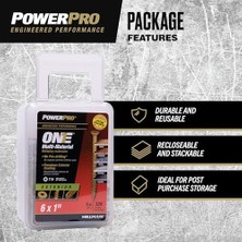 MiraLive Power Pro Bir Düz Başlı Bronz Dış Çok Malzemeli Vidalar (# 6 x 1 Inç) - 0,5 kg Kutu