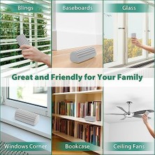 Emdeco 2 Adet Nemli Temiz Silgi Süngeri, Sihirli Toz Temizleme Süngeri Süpürgelik Temizleyici Aleti, Kör Temizleyici Silgi Aleti, Örümcek Ağını Temizlemek Için Yeniden Kullanılabilir Sünger Temizleyici Silgi