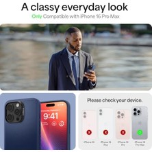 Emdeco Ciel By 16 Pro Max ile Uyumlu Magsafe Kılıf Kajuk Mag Hava Kanalı TEKNOLOJISI™ Askeri Sınıf Koruma Navy Vegan Deri Kapak - ACS08399