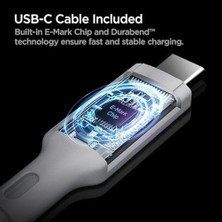 Emdeco Type C Girişli 3.0 Hızlı Şarj Aleti, Tüm Serilerle Uyumlu Şarj Aleti Kablo Adaptör Set, Telefonunuzu Tanır ve Maksimum Hızda Şarj Eder· Güvenli Şarj Için Akım Korumalı (/divex)