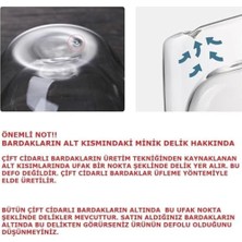 MiraLive Borosilikat 2 Adet Çift Cidarlı Kupa Bardak, 250 ml Kulplu Cam Çay Kahve Süt Kupa Borosilikat Bardak