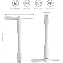 Emdeco Mini USB Vantilatör, Esnek Mini Fan, El Vantilatörü, Pc, Powerbank, USB Cihazları Ile Kullanılabilir, Sessiz Taşınabilir USB Mini Soğutma Fanı Soğutucu, Seyahat Fanı (2 Adet)