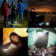 MiraLive Kamp Lambası Feneri Akordiyon Güneş Enerjili Powerbank LED Kamp Feneri Suya Dayanıklı Açık Yürüyüş Için Kamp Işık Lambası Acil Ev Arka Bahçe Verandası Balkon Teras Fener ve Masa Lambası