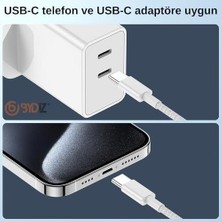 Emdeco Bydiz Uyumlu 17/16/15 /pro/max/plus/ipad/mac USB C To USB C 60W 120W Iphone Hızlı Şarj Kablosu - Uyumlu