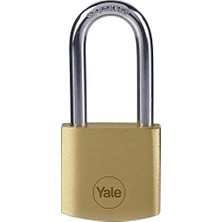 MiraLive Y110B/30/147/1 - 30MM Pirinç Asma Kilit (Uzun Halka) - Yüksek Koruma - Sertleştirilmiş Çelik Halka - Çift Kilitleme - 3 Anahtar, Sarı