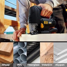 Emdeco DX5310 550WATT Profesyonel Devir Ayarlı Dekupaj Testere + DA06901 10 Parça Testere Ucu