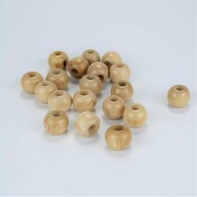 Asseds Store - Delikli Ahşap Boncuk 17 mm 10 Adet