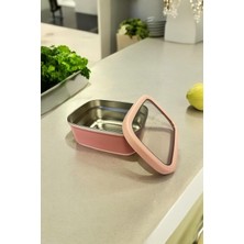 Emdeco Dikdörtgen Saklama Kabı 2 L Pembe VP-931, Pembe