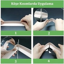 MiraLive Banyo Küvet Mutfak Lavabo Beyaz Su Sızdırmaz Bant Su Geçirmez Bant 3.2 M
