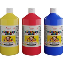 Asseds Store Kırmızı-Mavi-Sarı Parmak Boyası 3'lü Set 3X1000GR