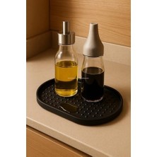 MiraLive Silikon Yağdanlık ve Sıvı Sabunluk Altlığı 24X12 cm Kaymaz Dayanıklı Kolay Temizlenebilir Mutfak ve Banyo Tezgah Koruyucu Çok Amaçlı Şık Tasarım