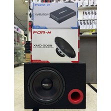 30CM Bass 300RMS 4 Kanallı Oval Kayık Midrange Amfi