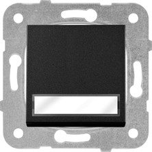 MiraLive / Siyah Işıklı Etiketli Zil Mekanizma ve Düğme/kapak 24V Çabuk Bağlantı Vakumlu Paket