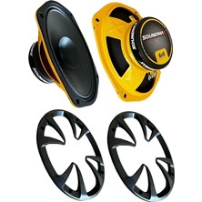 Oval 6x9 M69XH Çift Yeni Pro Sarı Seri Oto Midrange ve Kapak Takımı 500W