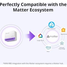 Asseds Store Mat Panjur Şalteri Mını-Rbs, 2,4 Ghz Wi-Fi, Mini Boyut, Yüzde Kontrolü, Alexa/ /homekit/ Assistant Desteği, Sıfır Iletken Gereklidir, 1 Adet