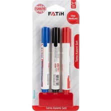 Asseds Store Beyaz Tahta Kalemi 3'lü Set + 1 Silgi Hediyeli