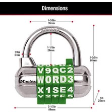 MiraLive 2-1/2 Inç (64 Mm) Genişliğinde Kendi Kelime Kombinasyonu Asma Kilidi Değiştirilebilir, Çıkarılabilir Kadranlı Set; Siyah; 3 Paket. 1534EC3