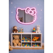Digital Hayat Miss Kity Panda Işıklı Ayna – Kız Çocuk Odası Dekoratif Pembe,rgb, Bluetooth Seçenekli