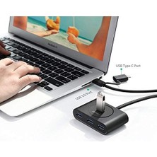 Emdeco USB A/usb C To 4 Port USB 3.0 Hub Çoklayıcı Siyah 1 Metre