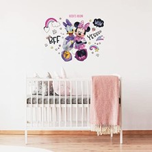 Asseds Store RMK5156GM Minnie Mouse Soy ve Yapıştır Alfabeli Dev Duvar Çıkartmaları