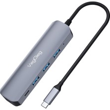 Emdeco Type-C To HDMI Type-C Pd 2*usb 2.0 + USB 3.0 Çoklayıcı Dönüştürücü Hub