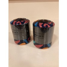 Plus Home Mum 2'li Silindir Model Renk Siyah Yükseklik 7 cm Çapı 6 cm