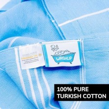 Asseds Store Pamuk Extra Large (90 x 180 Cm) Plaj Havlusu, Oeko-Tex Sertifikalı, Süper Yumuşak Deniz Havlusu, Hafif, Kum Tutmaz, Yıkanmış, Hızlı Kurur(Açık Mavi)