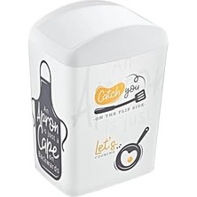 Asseds Store Soft Resimli Çöp Kutusu Döner Kapak 10 Lt Catch You